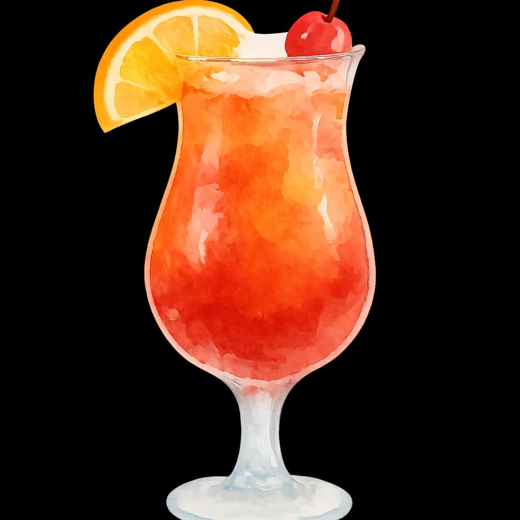 Illustration of Hurricane cocktail