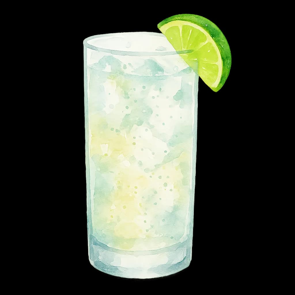 Illustration of Gin & Tonic cocktail
