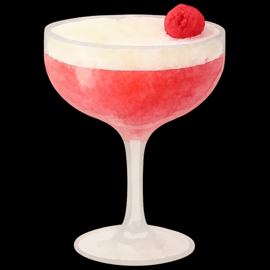 Illustration of Clover Club cocktail