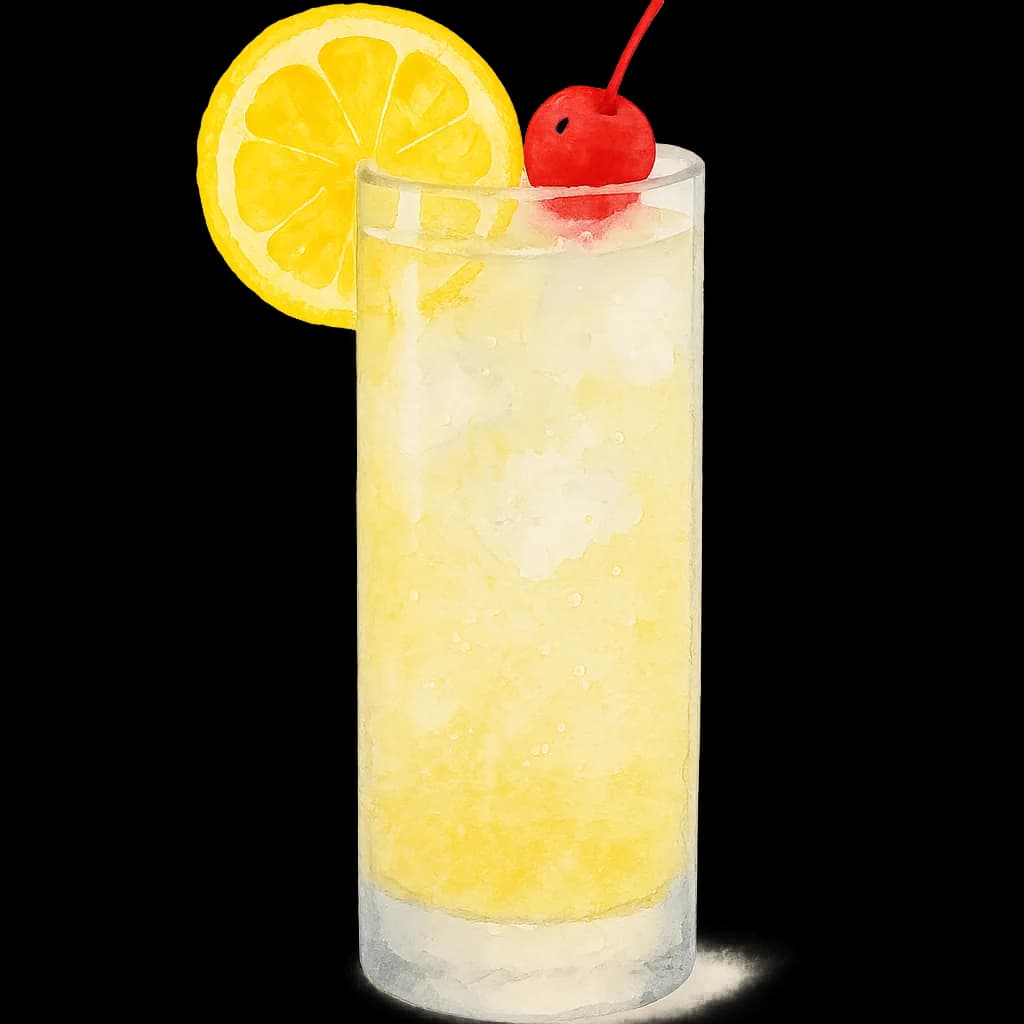 Illustration of Tom Collins cocktail