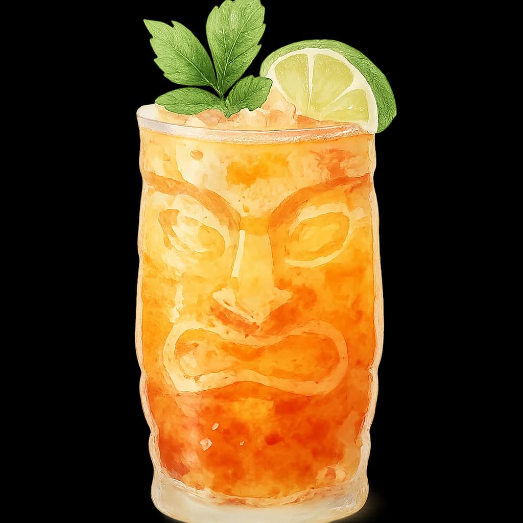 Illustration of Mai Tai cocktail