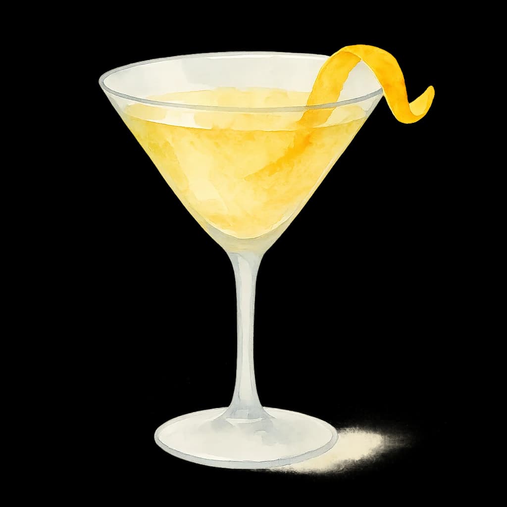 Illustration of Vesper cocktail