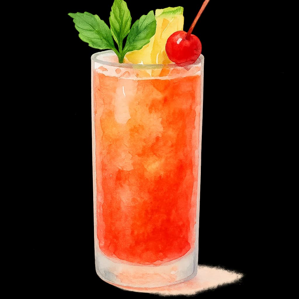 Illustration of 1950 Zombie cocktail