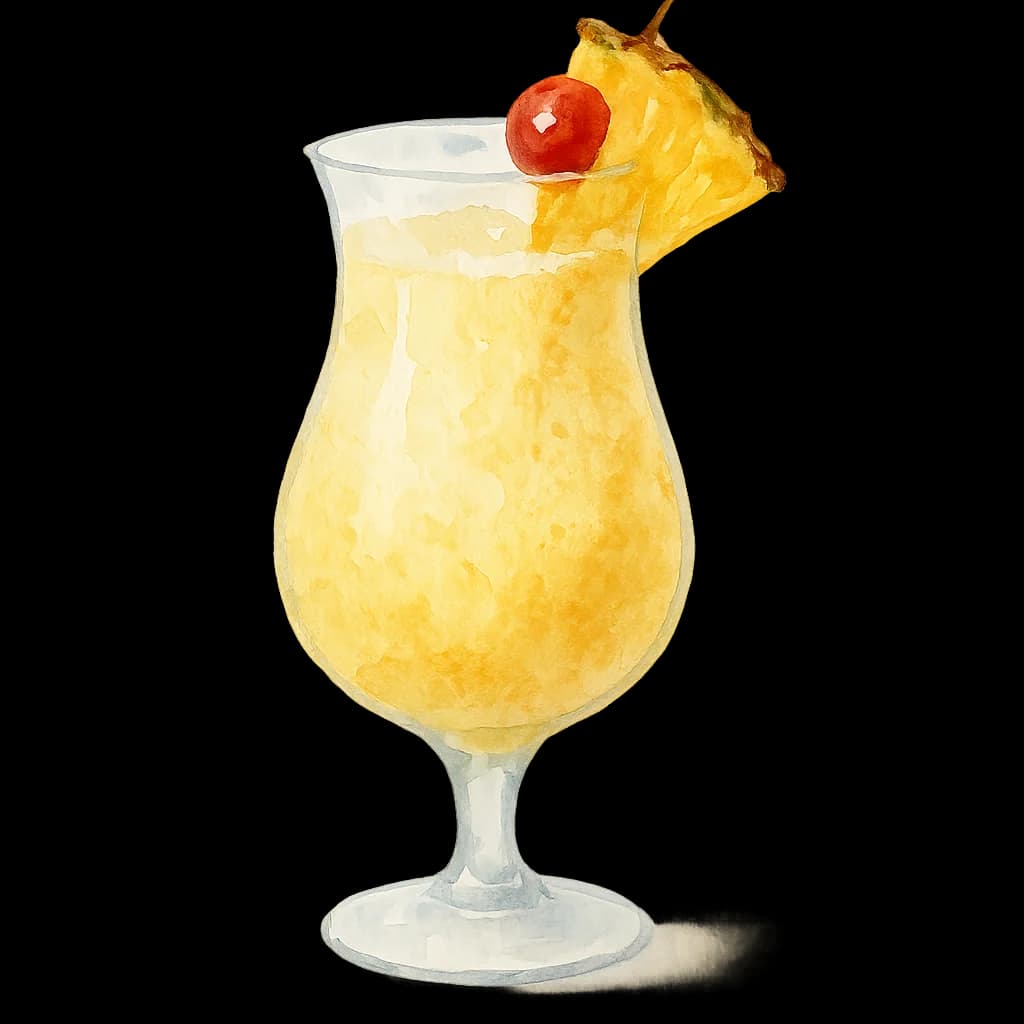 Illustration of Piña Colada cocktail