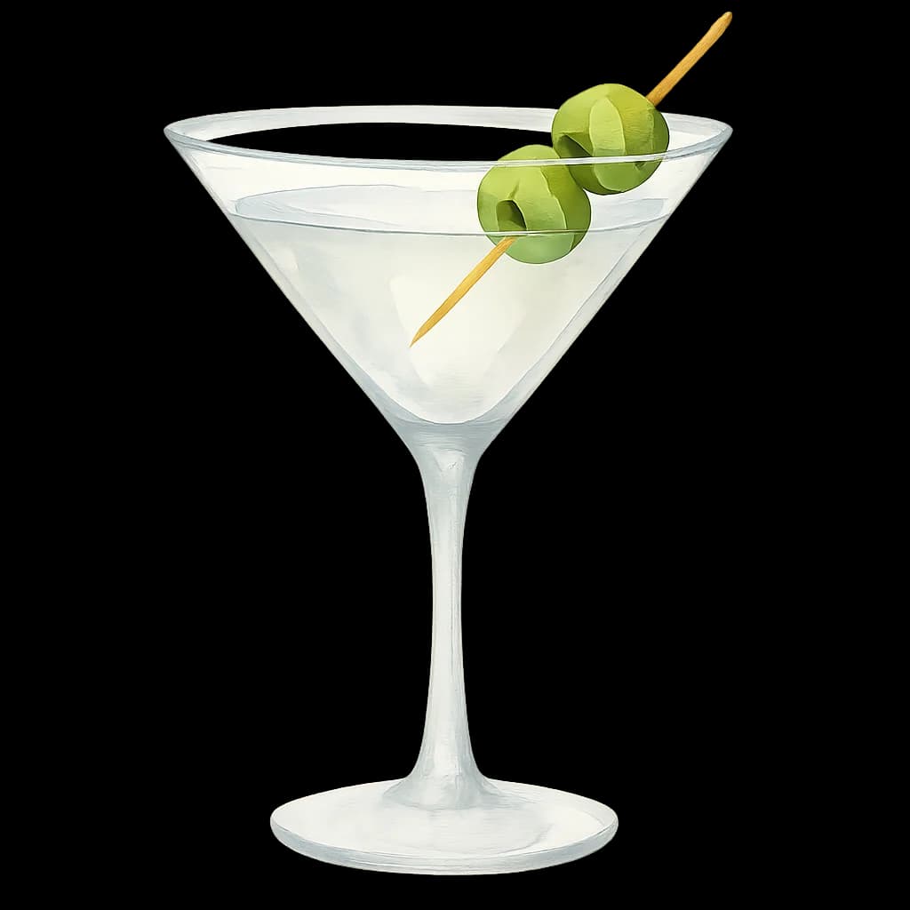 Illustration of Classic Martini cocktail