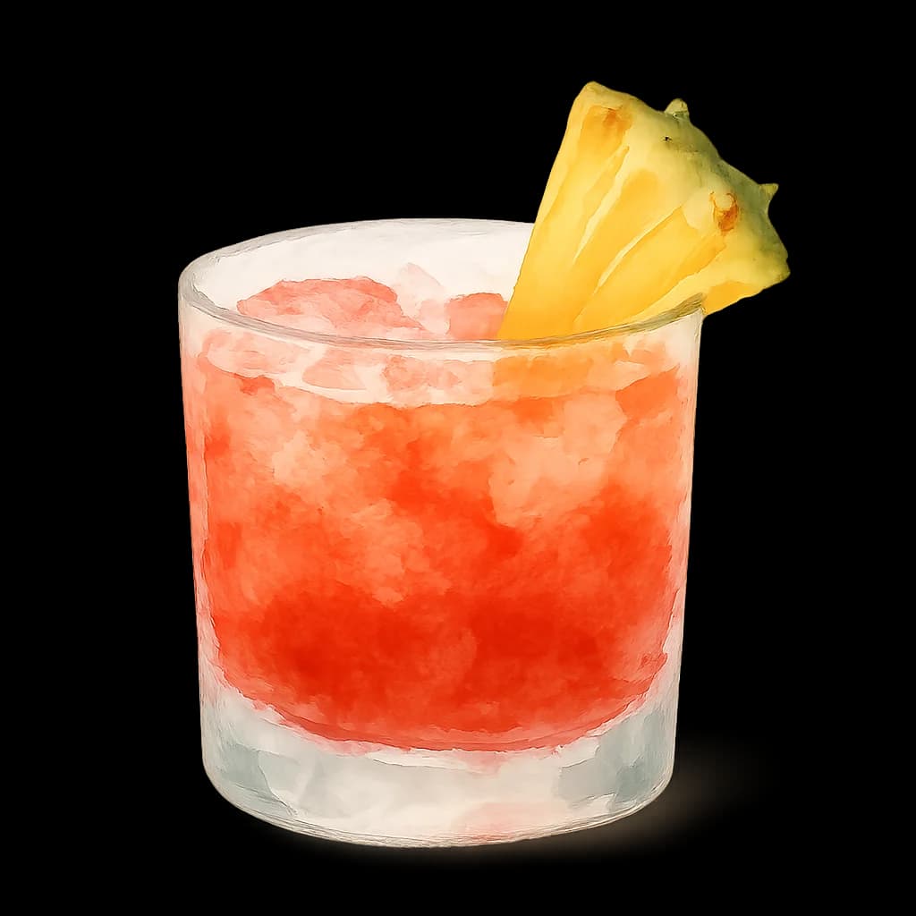 Illustration of Jungle Bird cocktail
