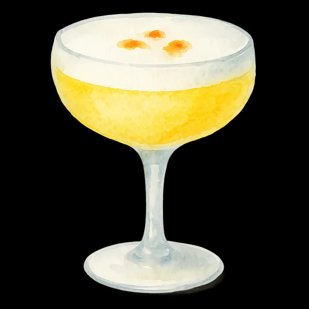 Illustration of Pisco Sour cocktail