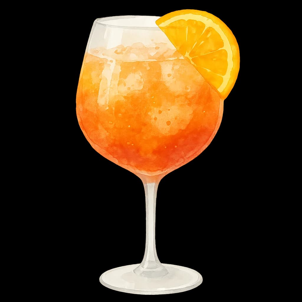 Illustration of Aperol Spritz cocktail