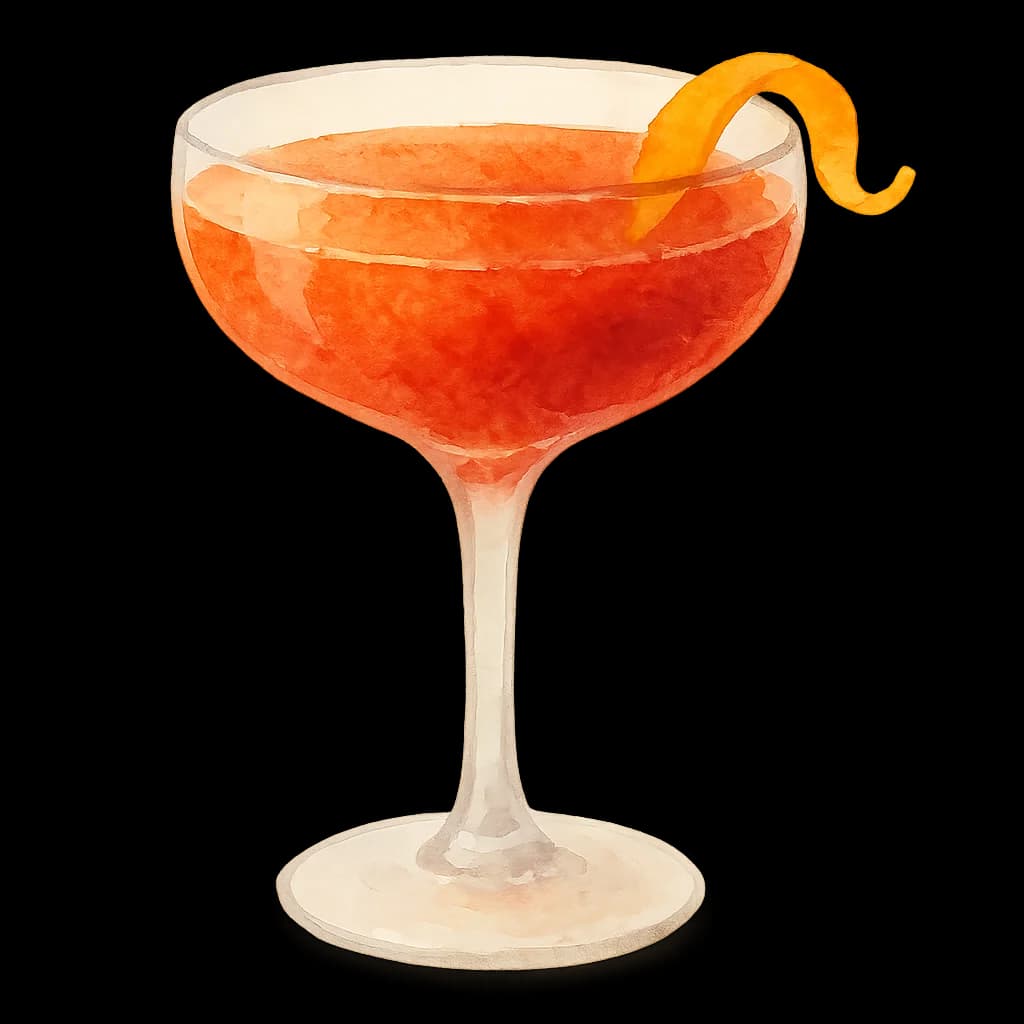 Illustration of Blood and Sand cocktail