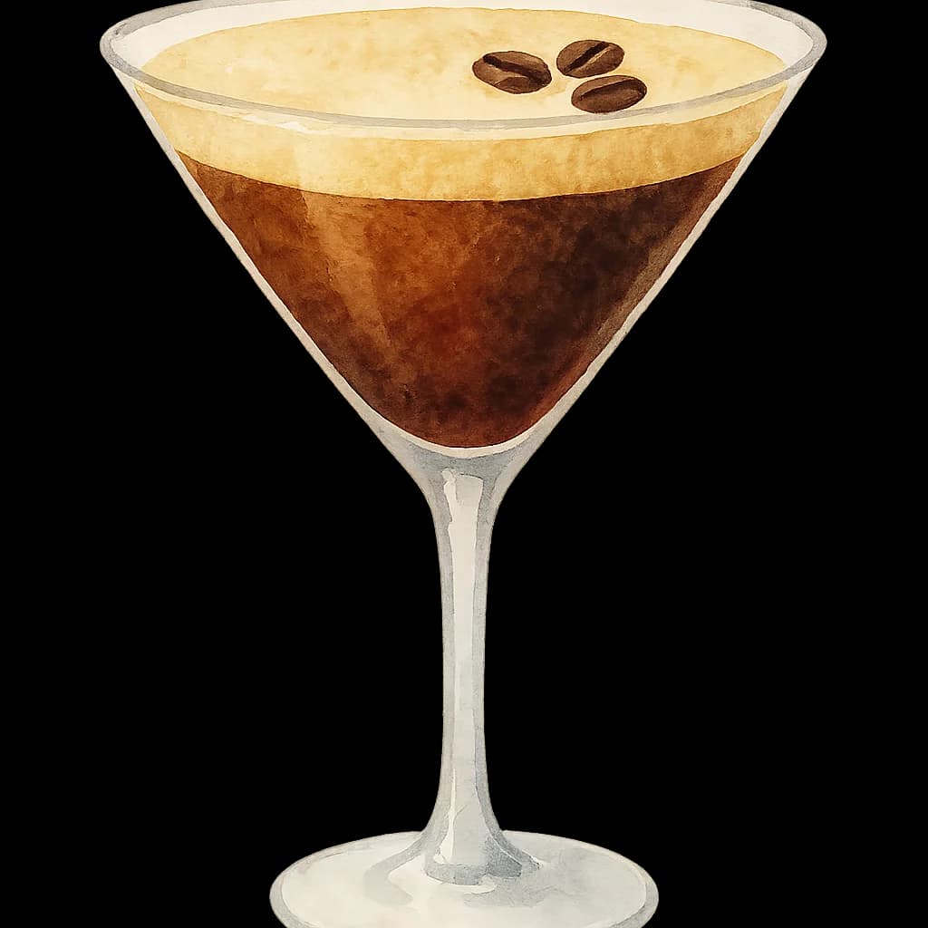 Illustration of Espresso Martini cocktail