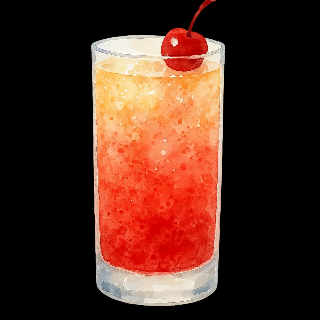 Illustration of Shirley Temple cocktail
