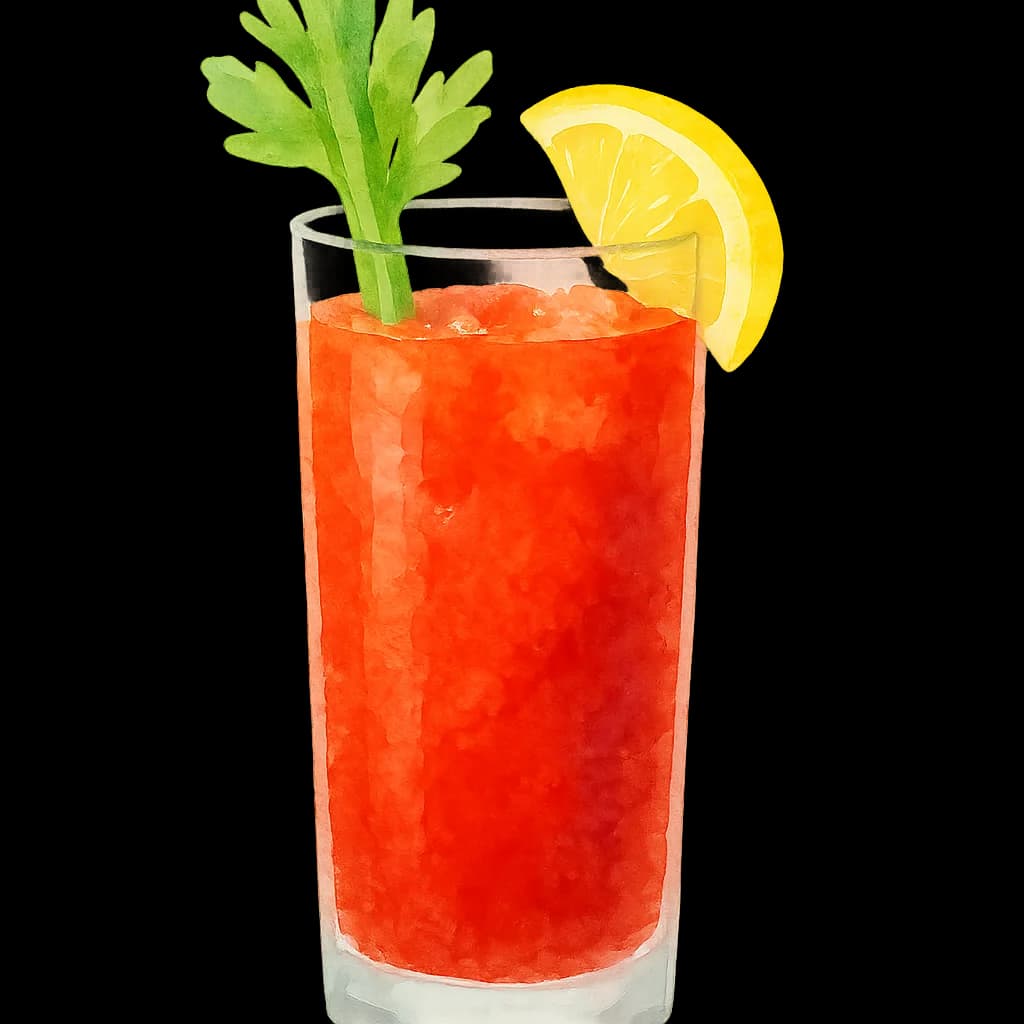 Illustration of Bloody Mary cocktail