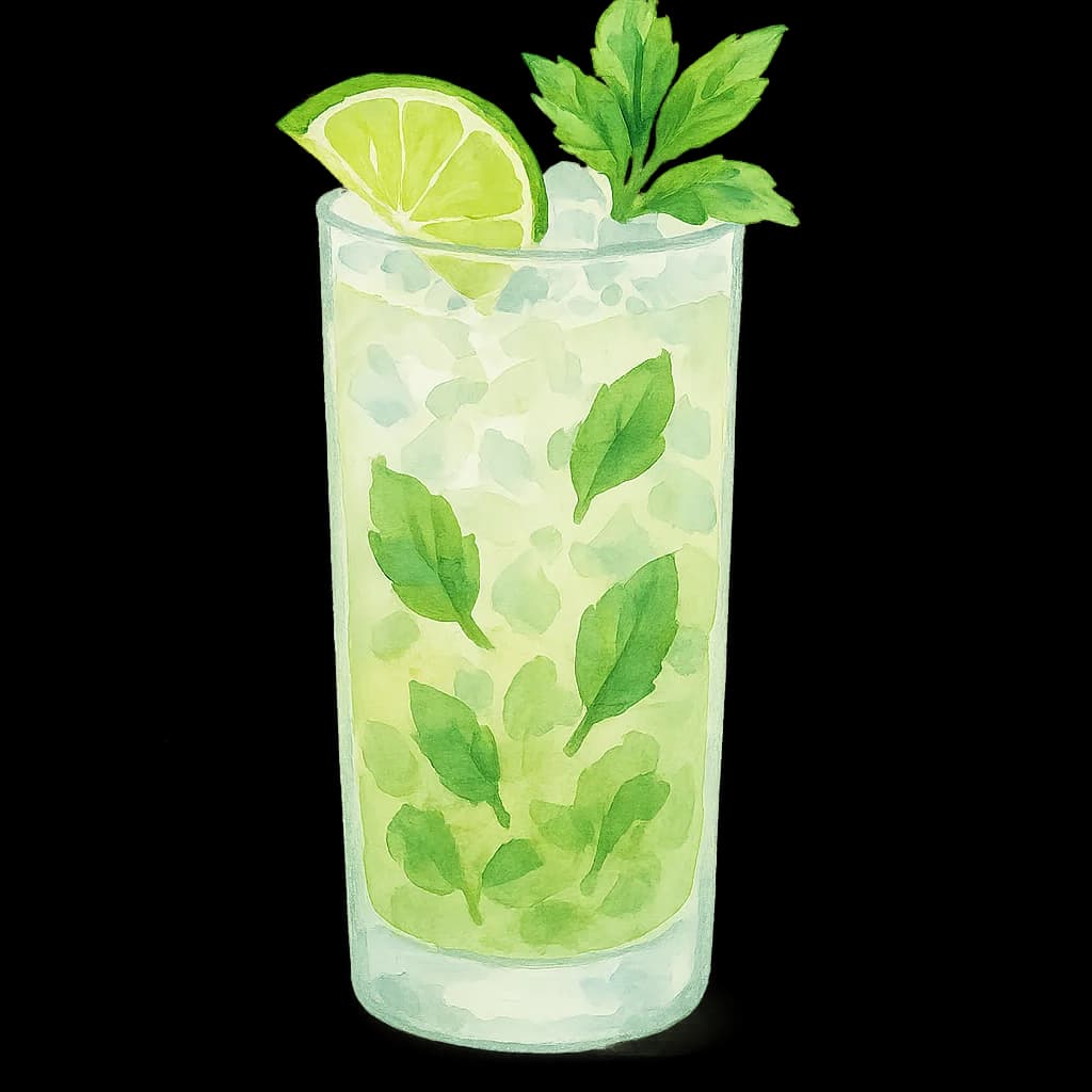 Illustration of Classic Mojito cocktail