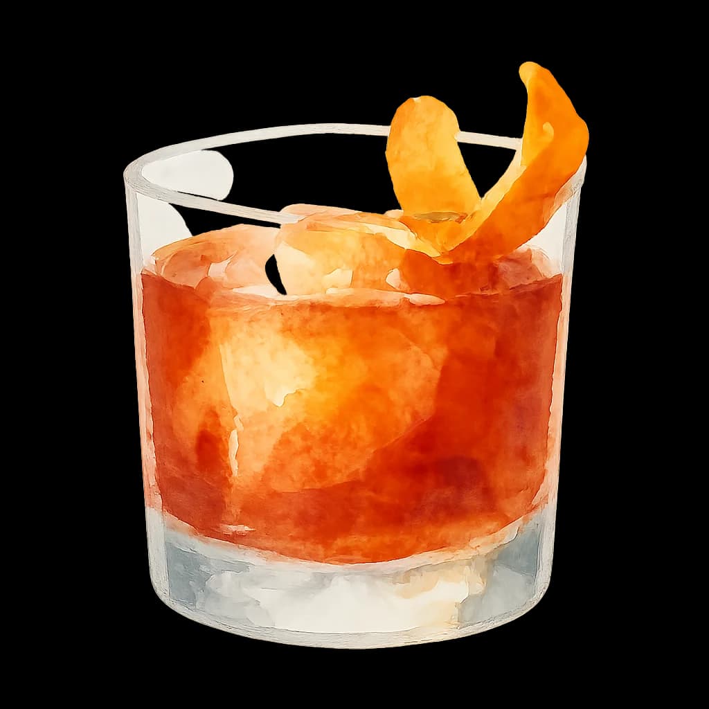 Illustration of Boulevardier cocktail