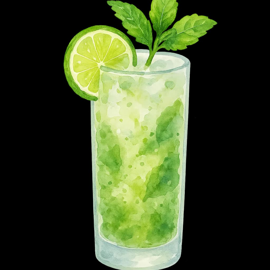 Illustration of Virgin Mojito cocktail