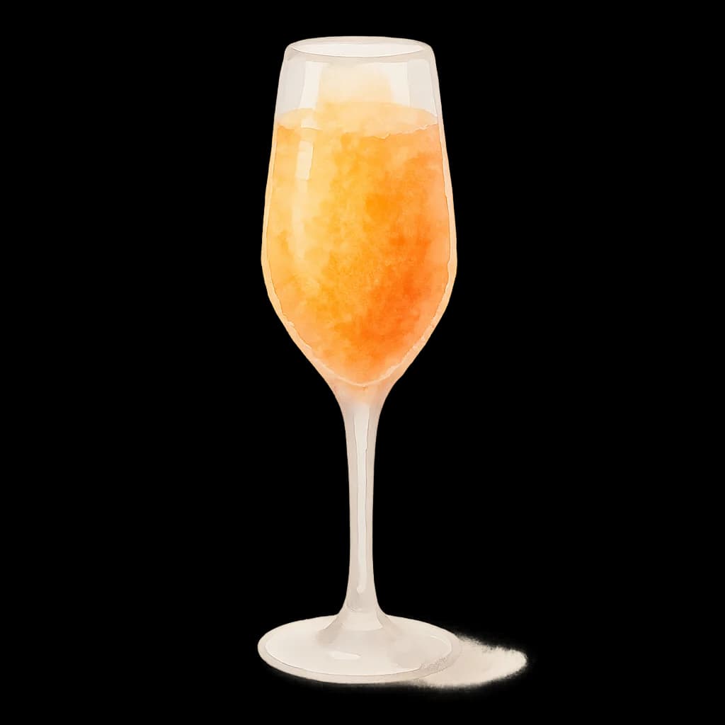 Illustration of Bellini cocktail