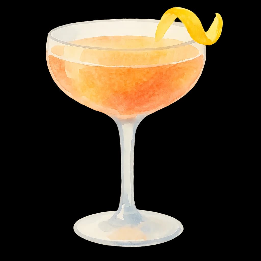 Illustration of Between the Sheets cocktail