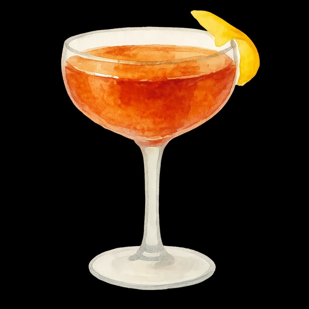 Illustration of Bobby Burns cocktail