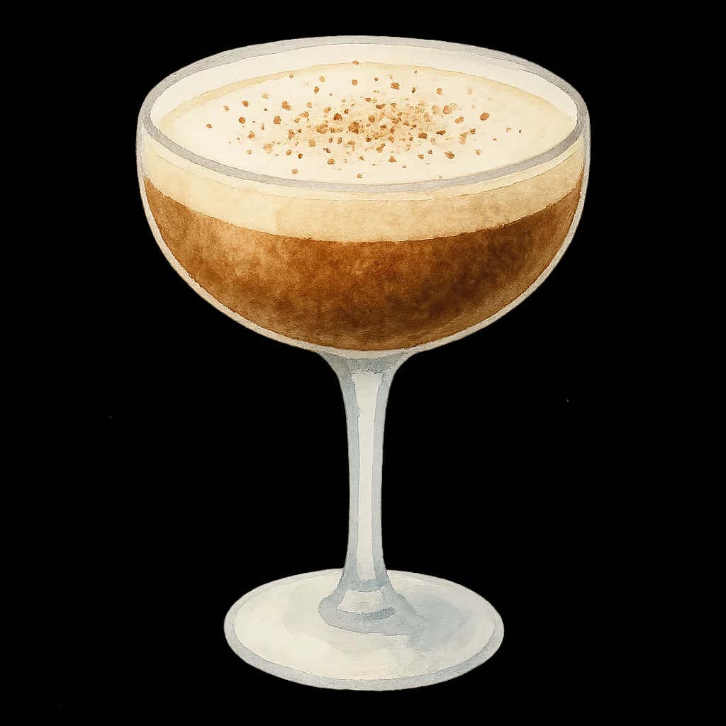 Illustration of Coffee Alexander cocktail