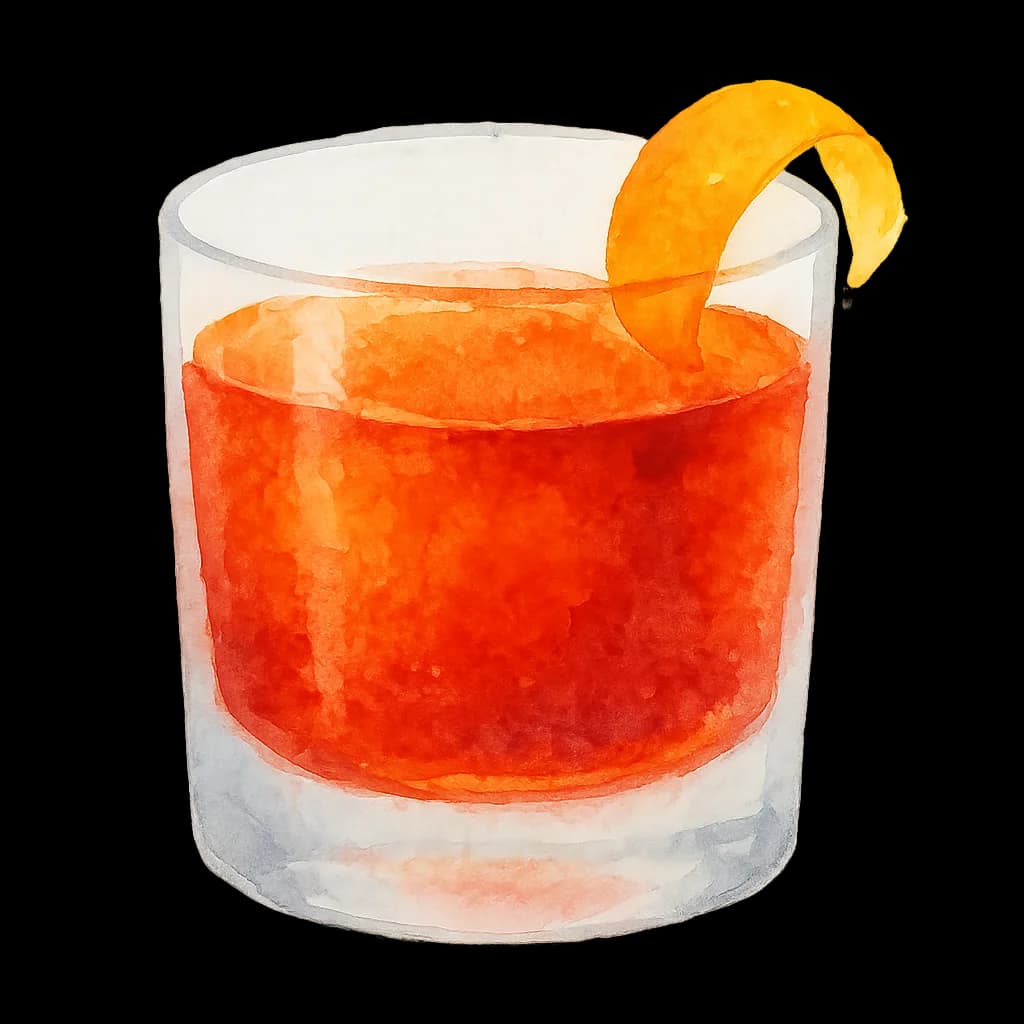 Illustration of Cognac Sazerac cocktail