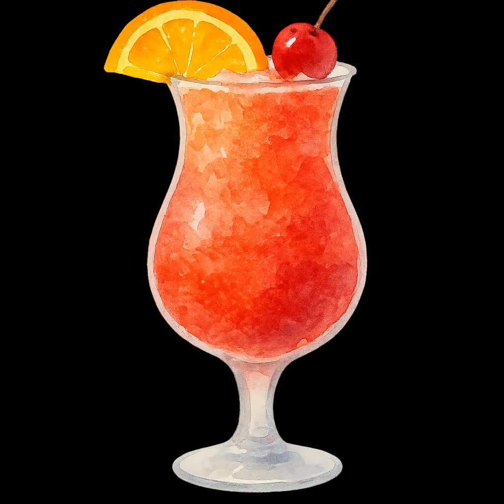Illustration of Frozen Hurricane cocktail