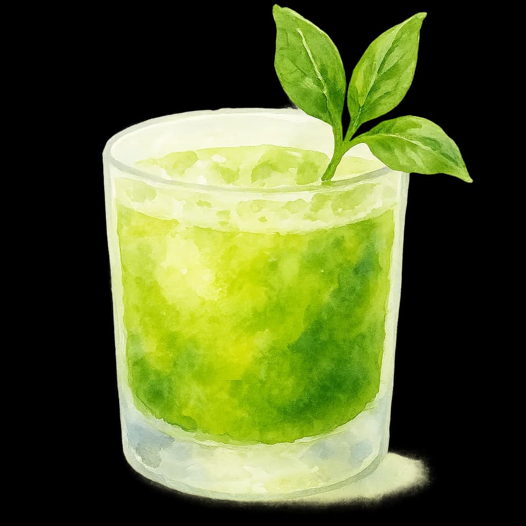 Illustration of Gin Basil Smash cocktail