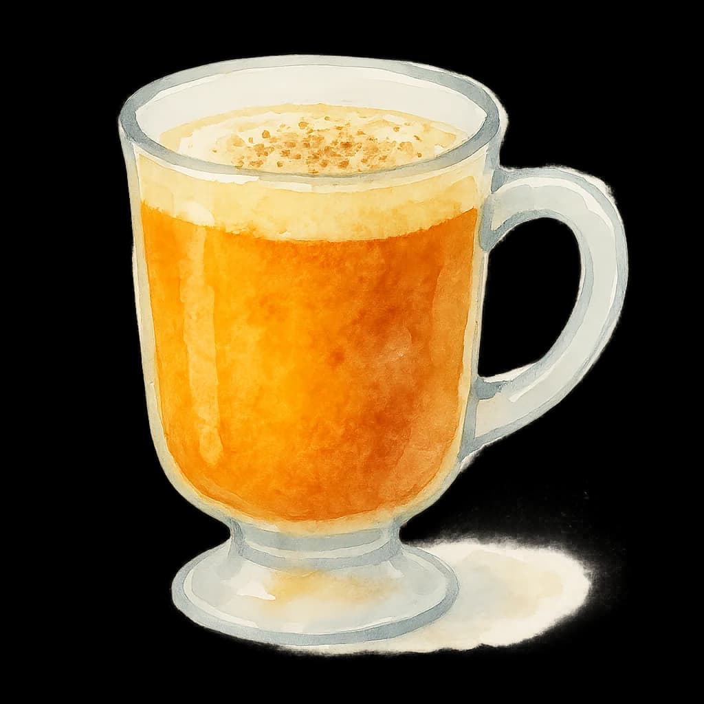 Illustration of Hot Buttered Rum cocktail