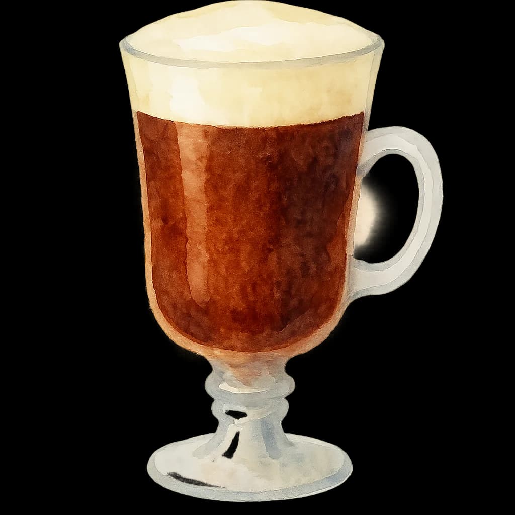 Illustration of Irish Coffee cocktail