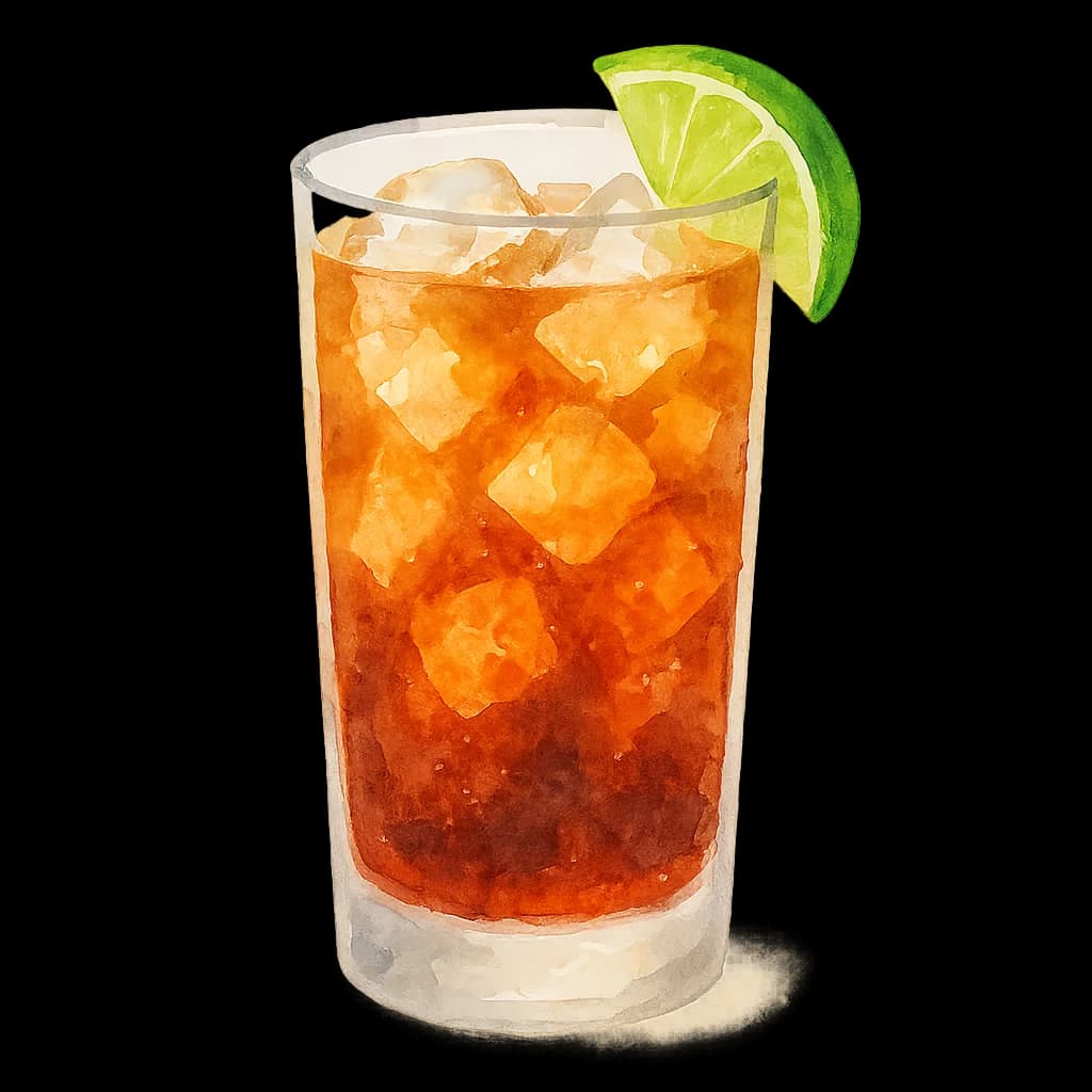 Illustration of Jack & Coke cocktail