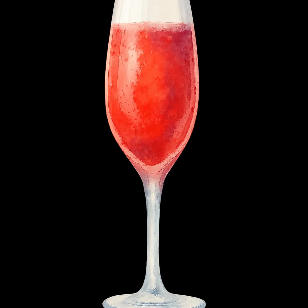 Illustration of Kir Royale cocktail