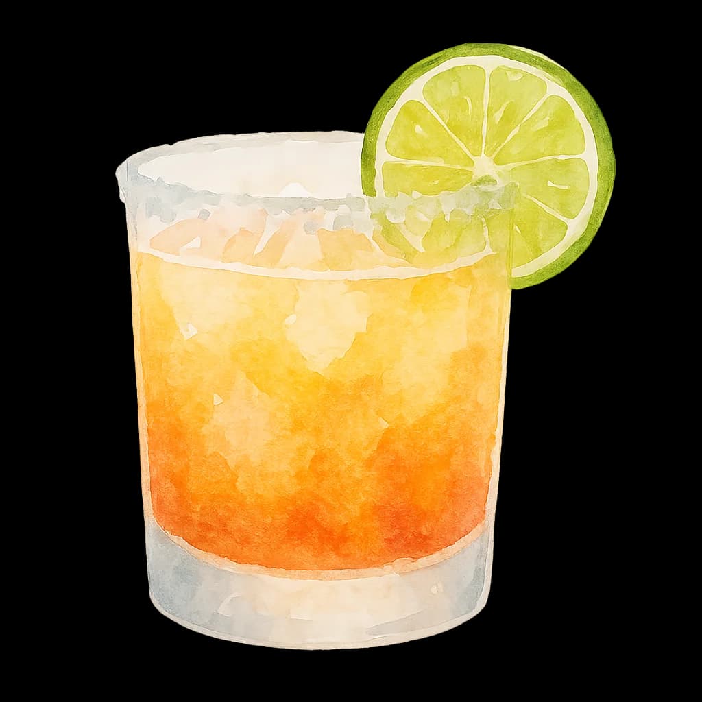 Illustration of Mezcal Margarita cocktail