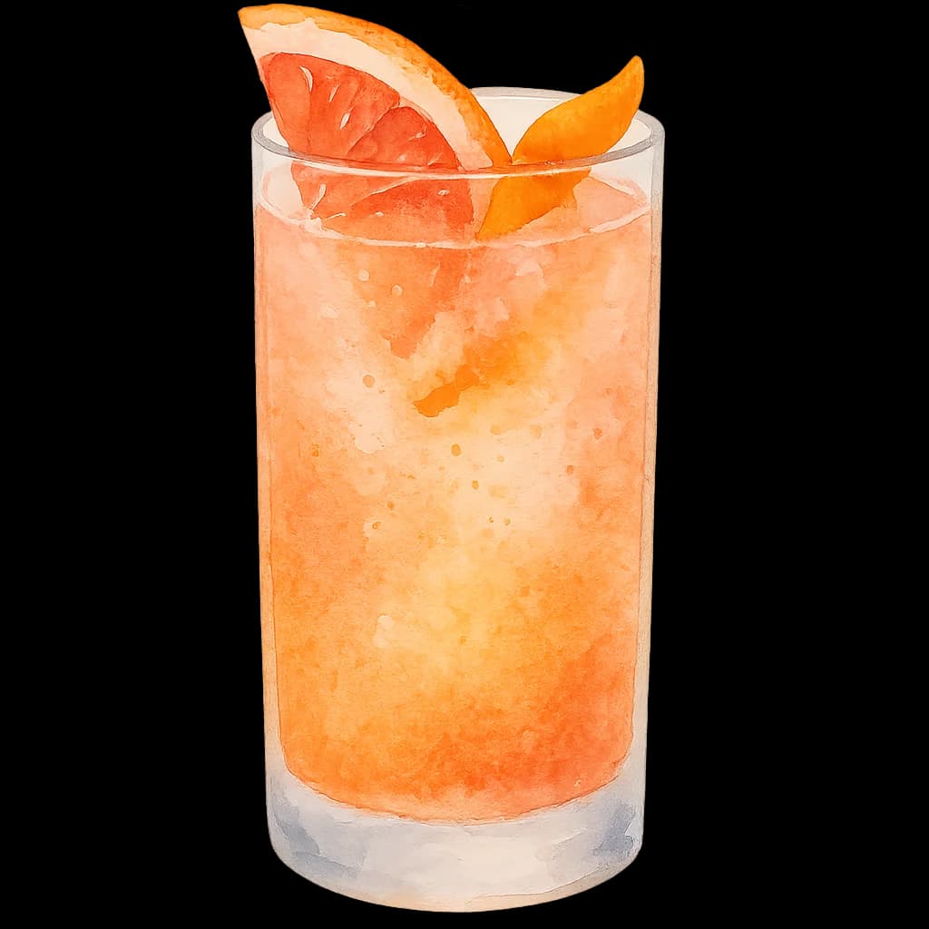 Illustration of Mezcal Paloma cocktail