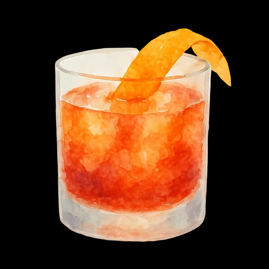 Illustration of Mezcal Sbagliato cocktail