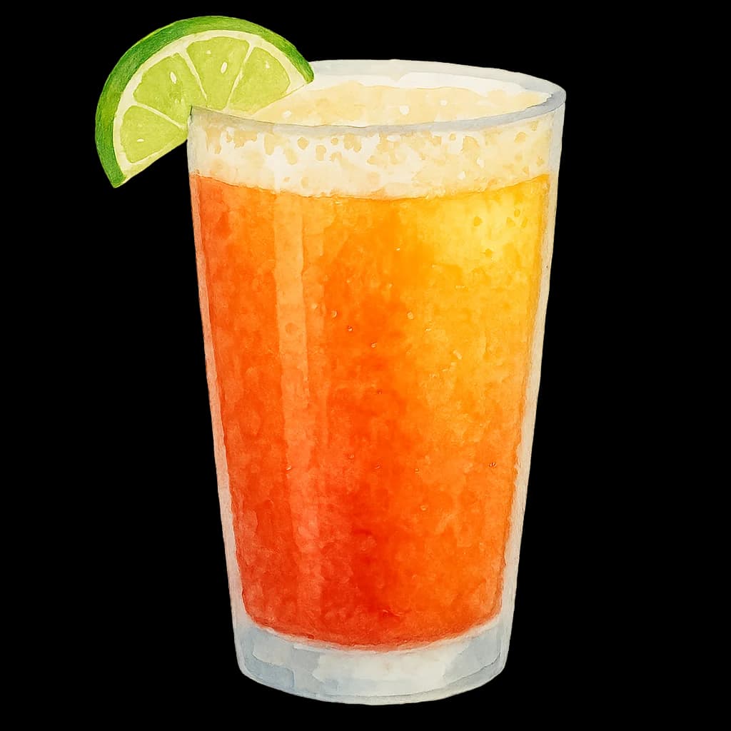 Illustration of Michelada cocktail