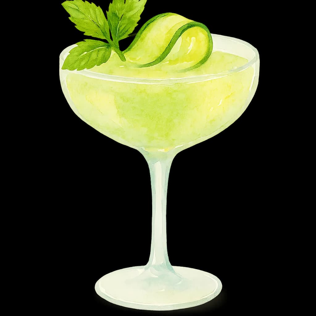 Illustration of Minty Cucumber Cooler cocktail
