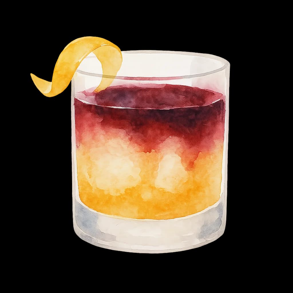 Illustration of New York Sour cocktail