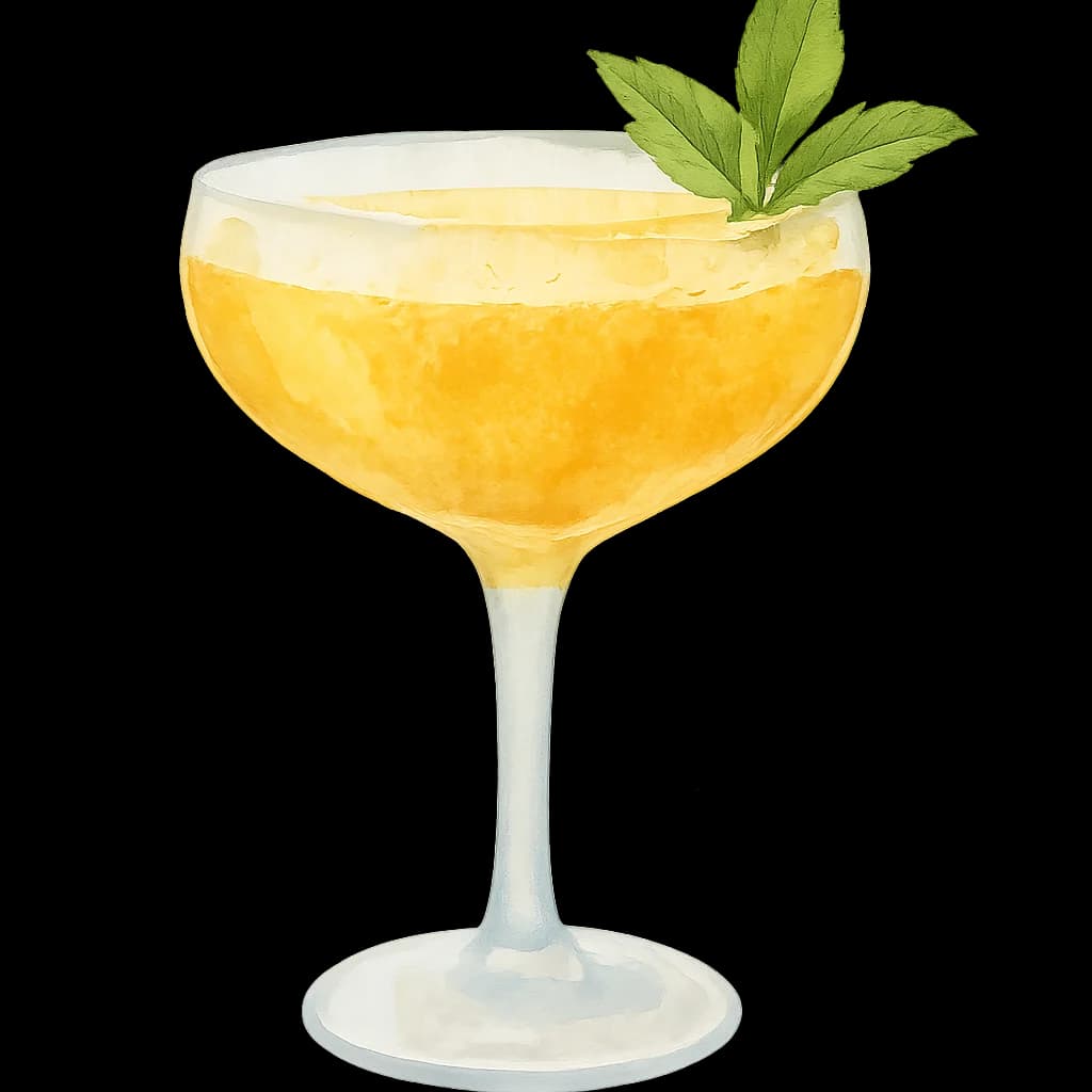 Illustration of Old Cuban cocktail