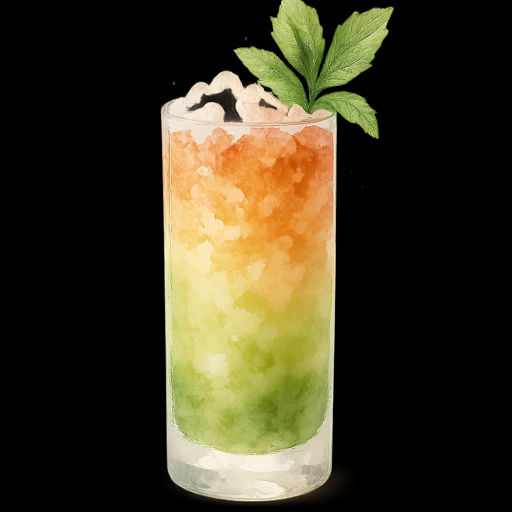 Illustration of Queen’s Park Swizzle cocktail