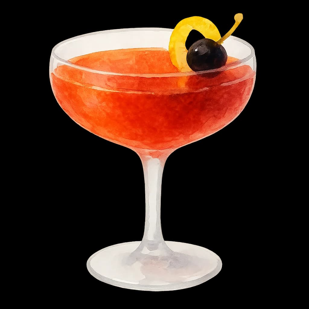 Illustration of Remember the Maine cocktail