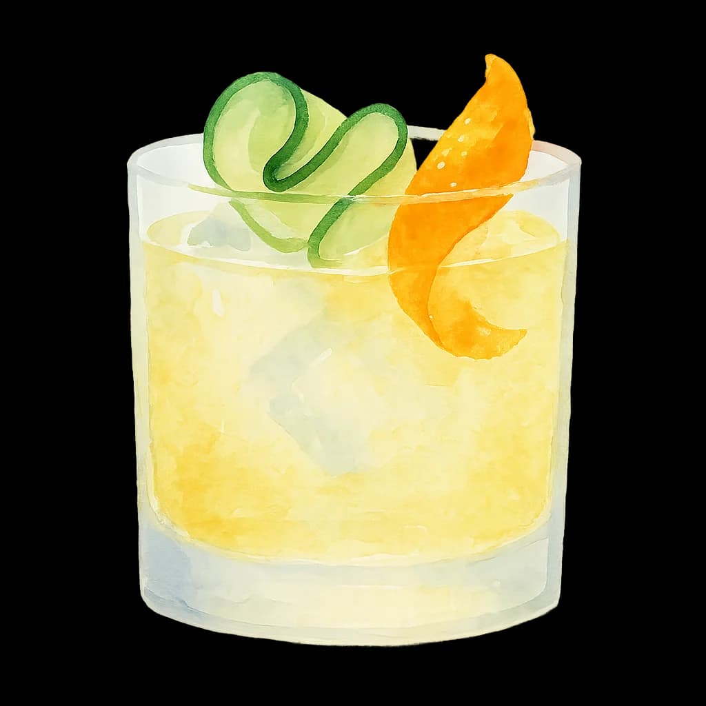 Illustration of Sbagliato Bianco cocktail