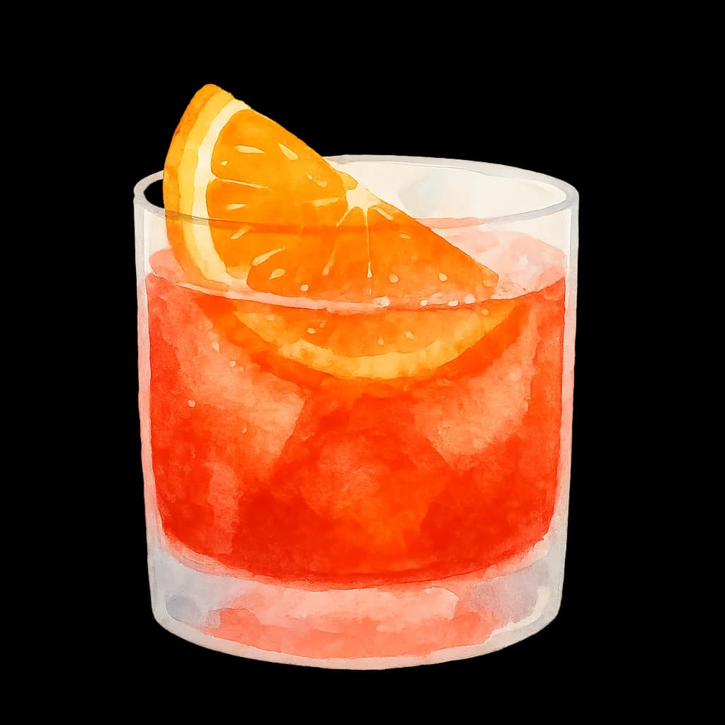Illustration of Sbagliato Spritz cocktail