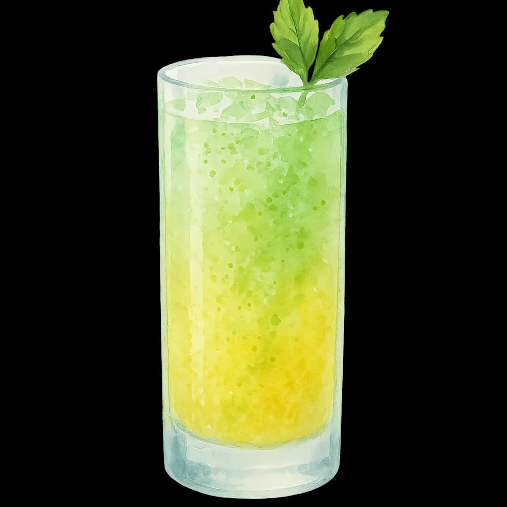 Illustration of Southside Fizz cocktail