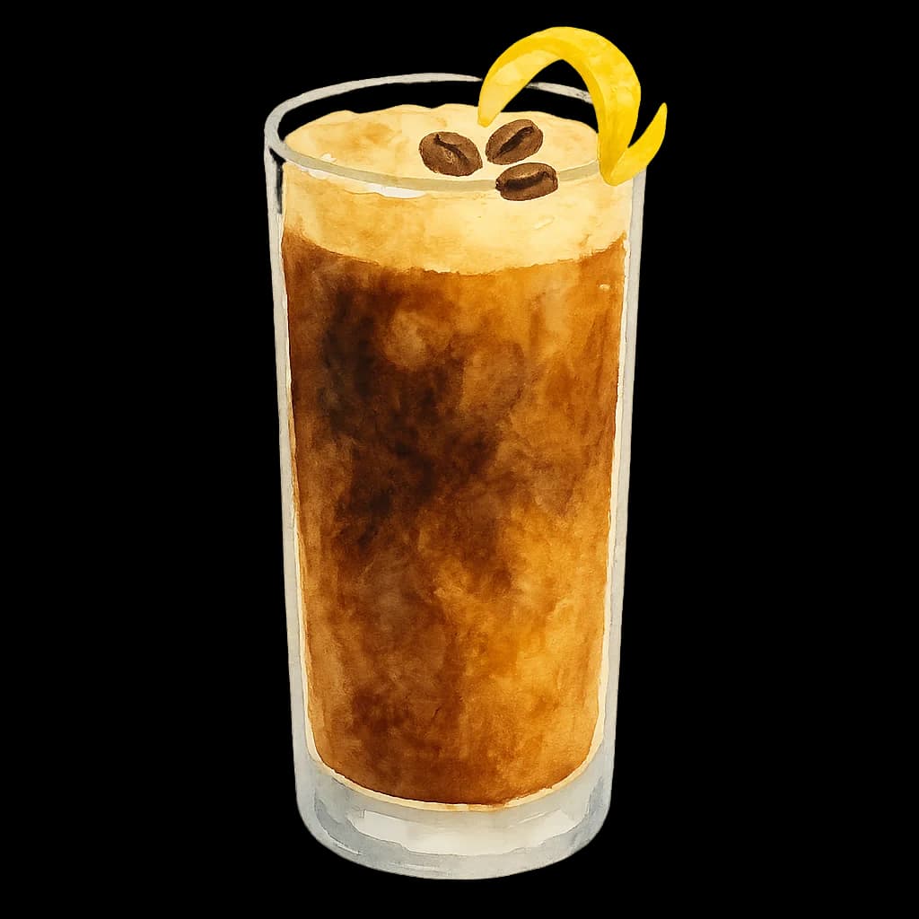 Illustration of Spiked Wallbanger Coffee cocktail