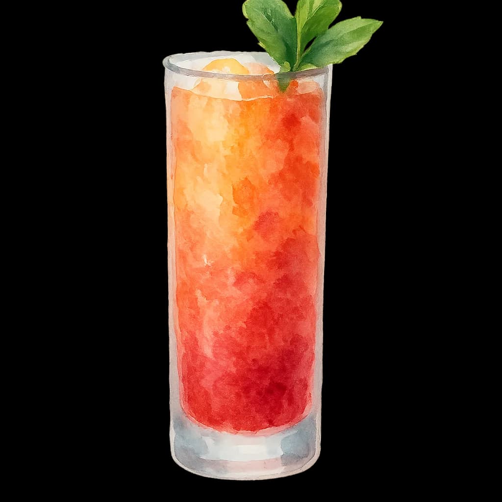 Illustration of Trader Vic Zombie cocktail